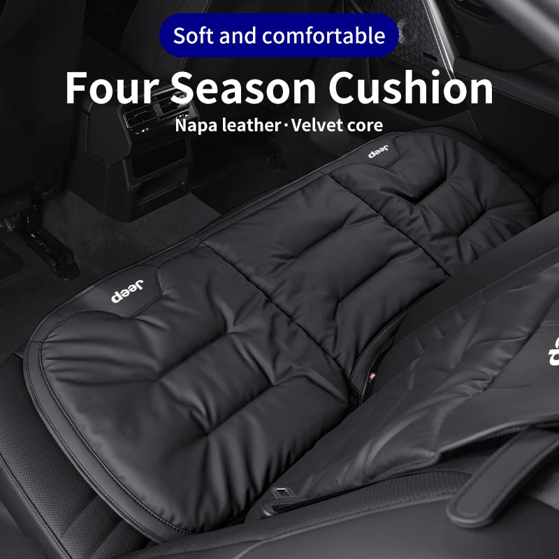 Car Velvet Cushion Vinter Leather Backrest Seat Cover Accessories For Jeep Grand Cherokee Compass Patriot Renegade Wrangler Libe