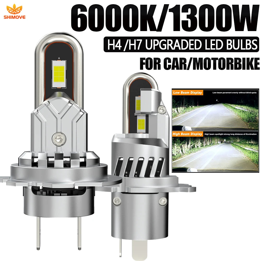 Lâmpada LED H7/H4 Plug and Play 6000K - com Ventoinha