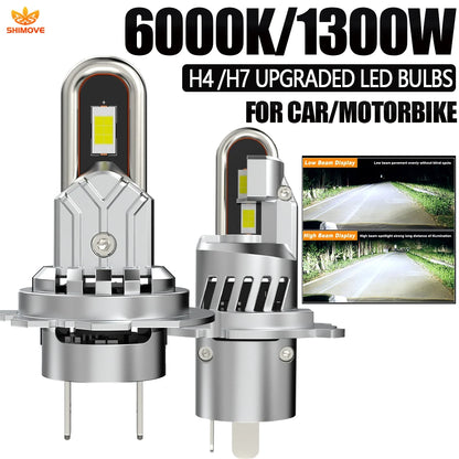 Lâmpada LED H7/H4 Plug and Play 6000K - com Ventoinha