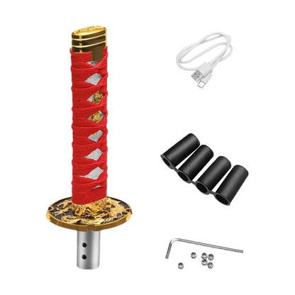 Katana Samurai Sword Shift Knob Shifter With Adapters Manual Transmission Gear Shift knob Warrior Sword Shift Knob Adapter 15mm