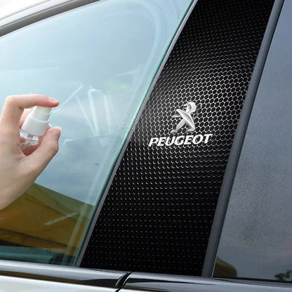 Car Emblem Center Pillar Sticker Auto Door Decorative Stickers For Peugeot 308 408 508 RCZ 208 3008 2008 206 207 307 Car Gadgets