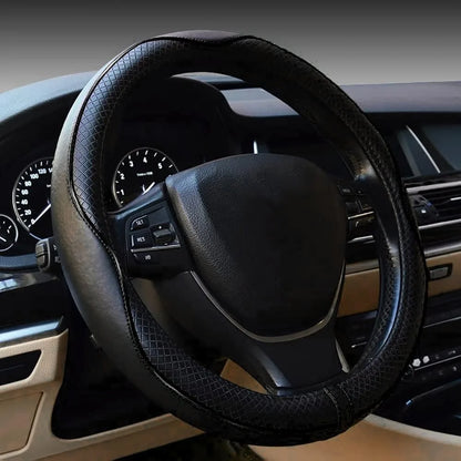 Car Steering Wheel Cover, Anti-Slip, Safety, Soft, Breathable, Heavy Duty, Thick, Full Surround, Sports Style universal use 38cm