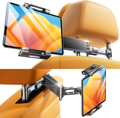 Universal Car Headrest Tablet Mount for IPads, and Cell Phones - Hands-Free Entertainment for Backseat Passengers