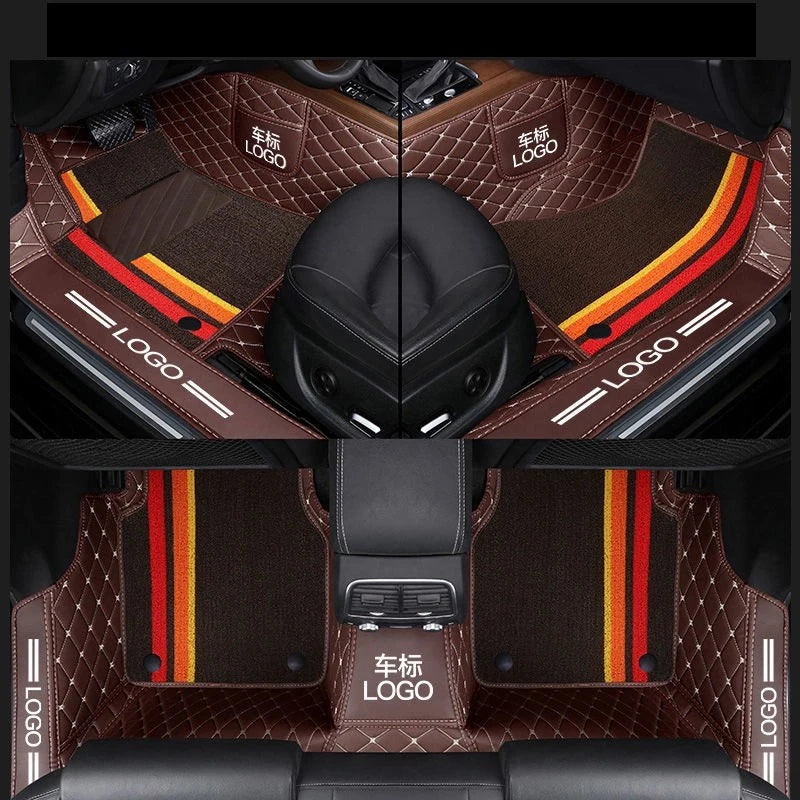 Customized car floor mats for Audi A7  Q5 A3 Q2L  Customized package door sill LOGO car floor mats accessories interior details