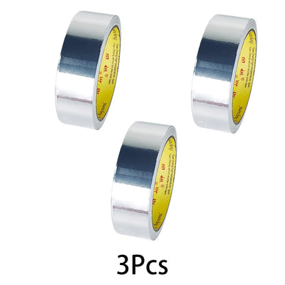 1 Roll High Temperature Resistant Aluminum Foil Tape, Waterproof and Oil-Proof, Flame-Retardant and Sun-Proof, Hand-Tearable