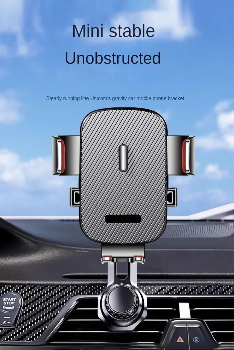 Car Phone Holder New Universal Phone Holder with Hook Clip, Automatic Locking Without Blocking Air Outlet, Car Ventilation