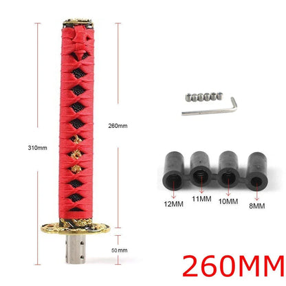 Universal Car Gear Shift Knob Katana Samurai Sword Shift Knob Aluminum Shifter Lever With Adapters Gear Shift Knob 10/15/26cm