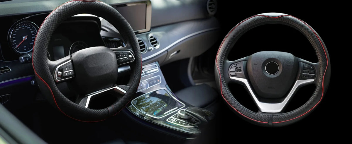 Car Steering Wheel Cover, Anti-Slip, Safety, Soft, Breathable, Heavy Duty, Thick, Full Surround, Sports Style universal use 38cm