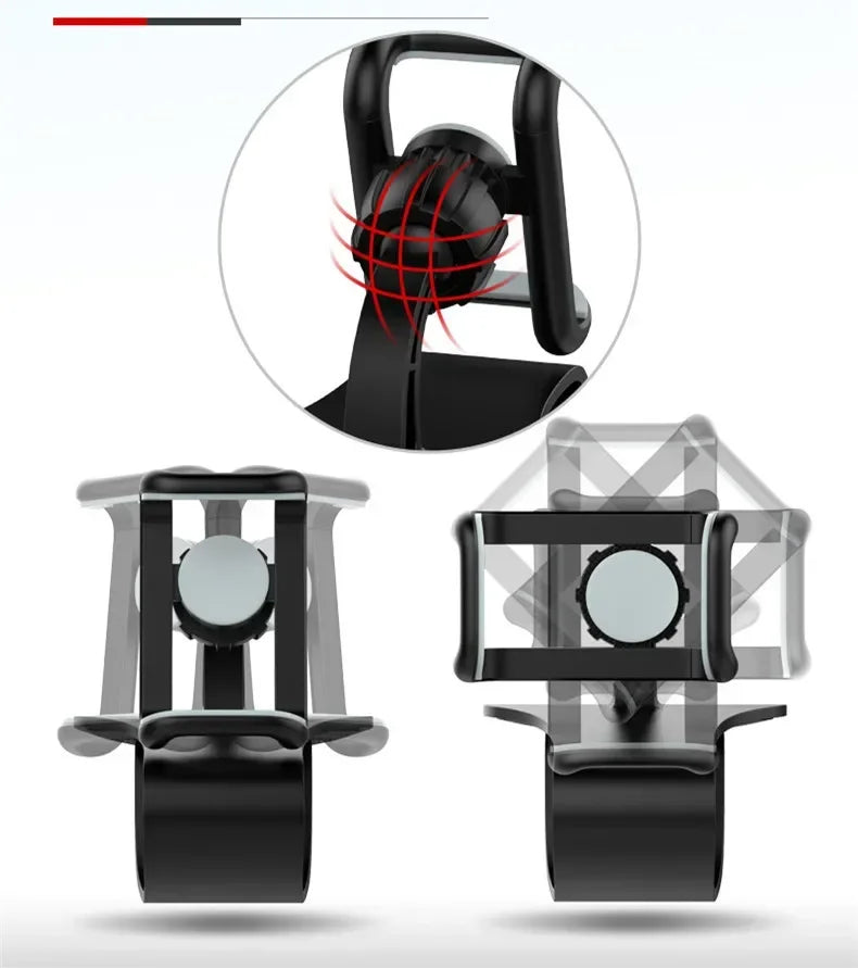 Car Mobile Phone Holder, 360 Degree Rotatable Cell Phone Stands, Car Rack Dashboard Support for Auto Grip, Fixed Bracket