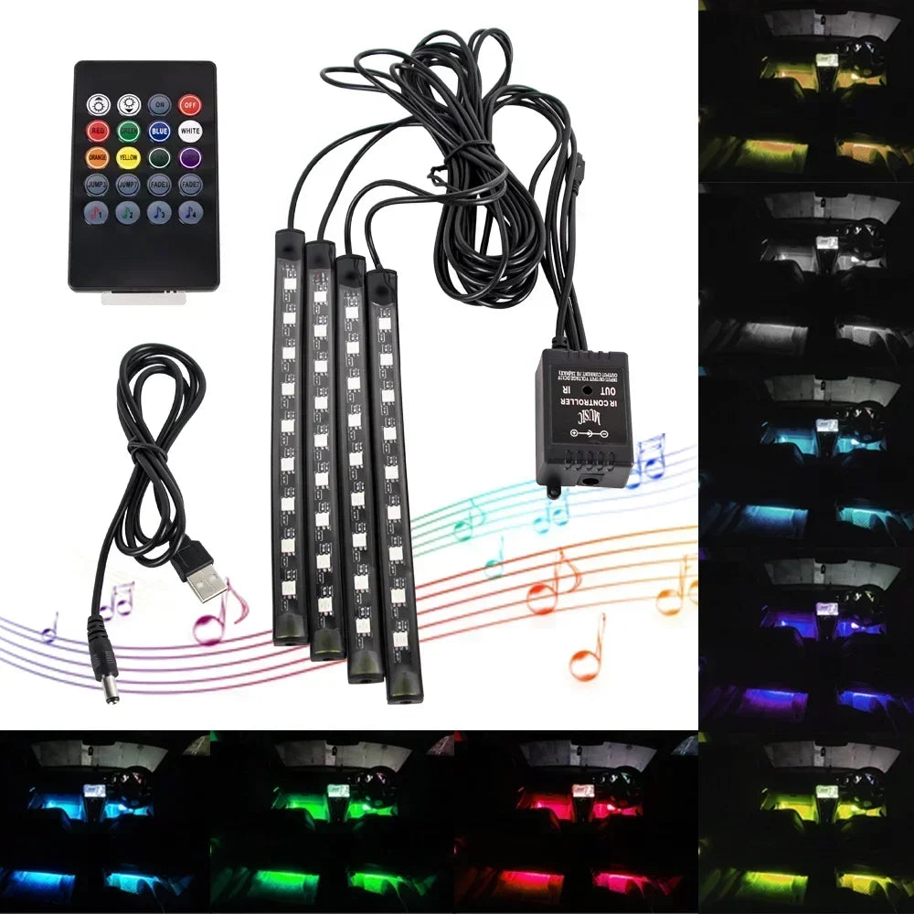 RGB Car Underglow Strip Lights with App Control Waterproof Strip Lights for Cart Boat Decoration LED Exterior Lights Strip DC12V
