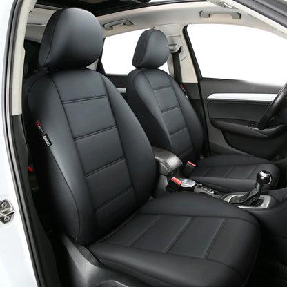 Lux Artificial PU Leather Car Seat Cover Universal Size Full Set Airbag Compatible Fit Most Cars