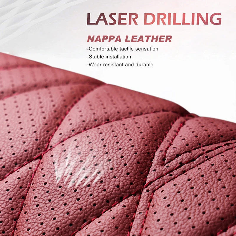 Breathable Nappa Leather Car Seat Cover Universal Comfortable Front Seat Cushion Durable Four Seasons Seat Covers Accessories