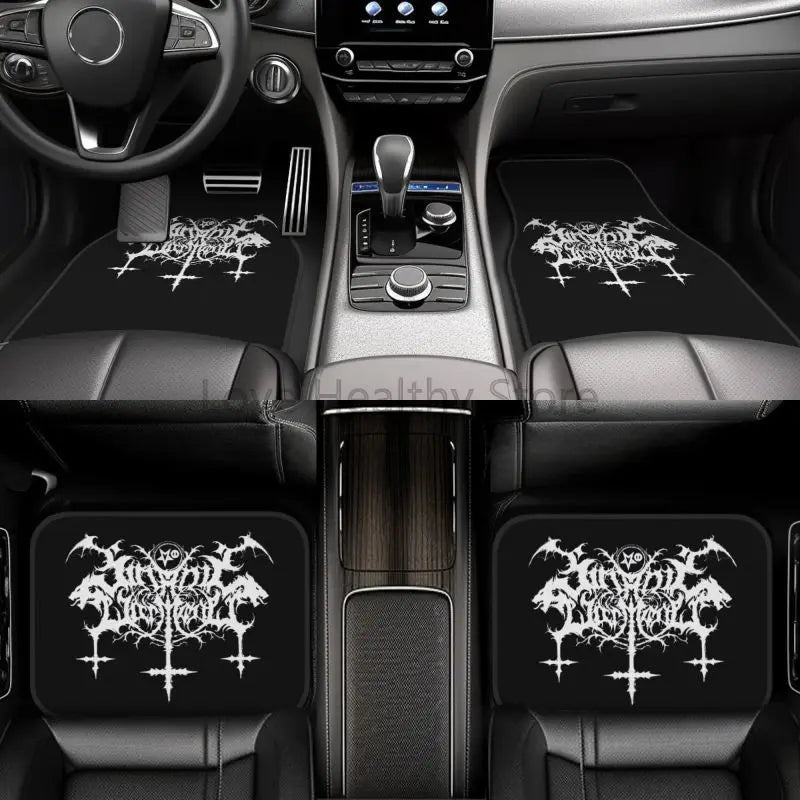 Gothic Car Floor Mats Non-Slip Carpets Rugs Auto Mat Accessories Decor Front & Rear Car Foot Mats Set of 4 Pieces