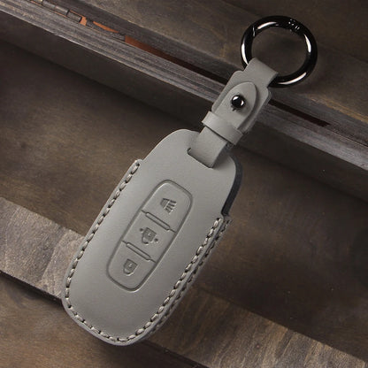 Leather Car Key Case Cover for Nissan Juke 2023 X-trail T33 Qasqhai J12 2022 Ariya Altima Teana2 3 4 5 Buttons