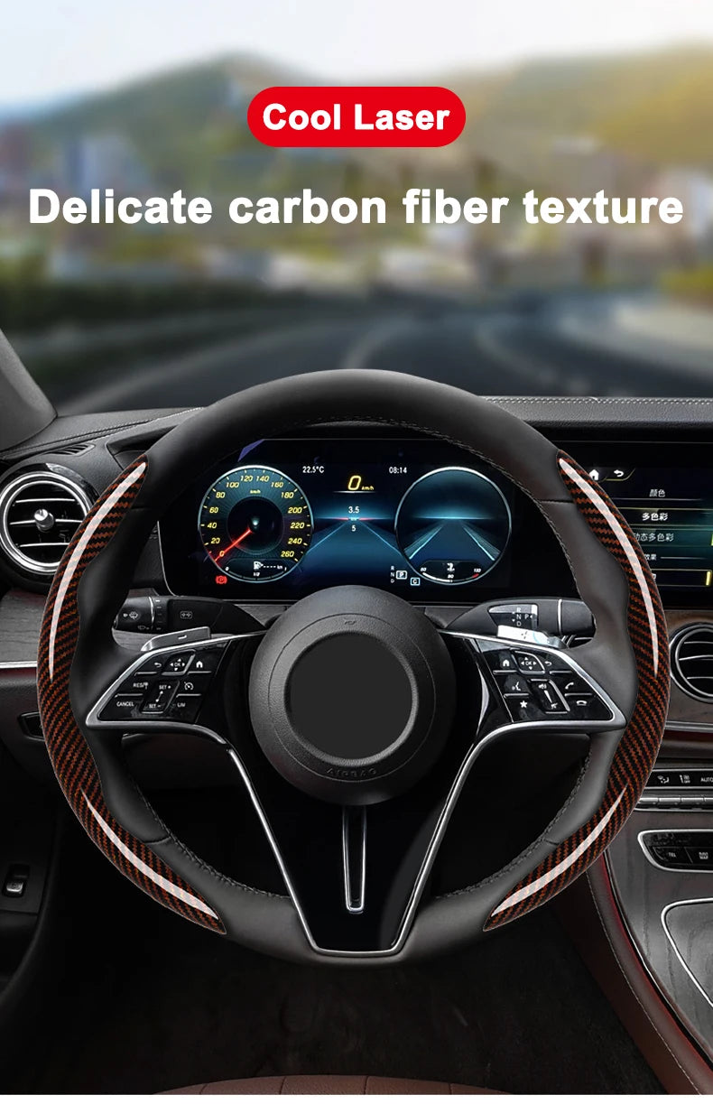 Steering Wheel Cover Anti Slip Leather Steering For Hyundai I30 Ix35 Santa Fe Sport IX45 EQUUS X25 I35 I10 I30 Solaris Tucson