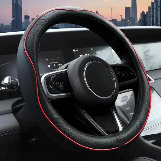 Car Steering Wheel Cover, Anti-Slip, Safety, Soft, Breathable, Heavy Duty, Thick, Full Surround, Sports Style universal use 38cm