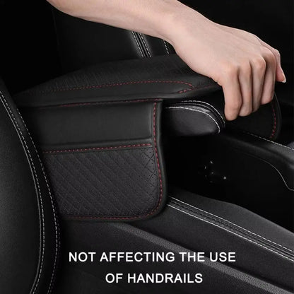 Universal Auto Armrest Pad PU Leather Durable Center Console Cushion with Storage Pocket Waterproof Car Armrest Cover Vehicle