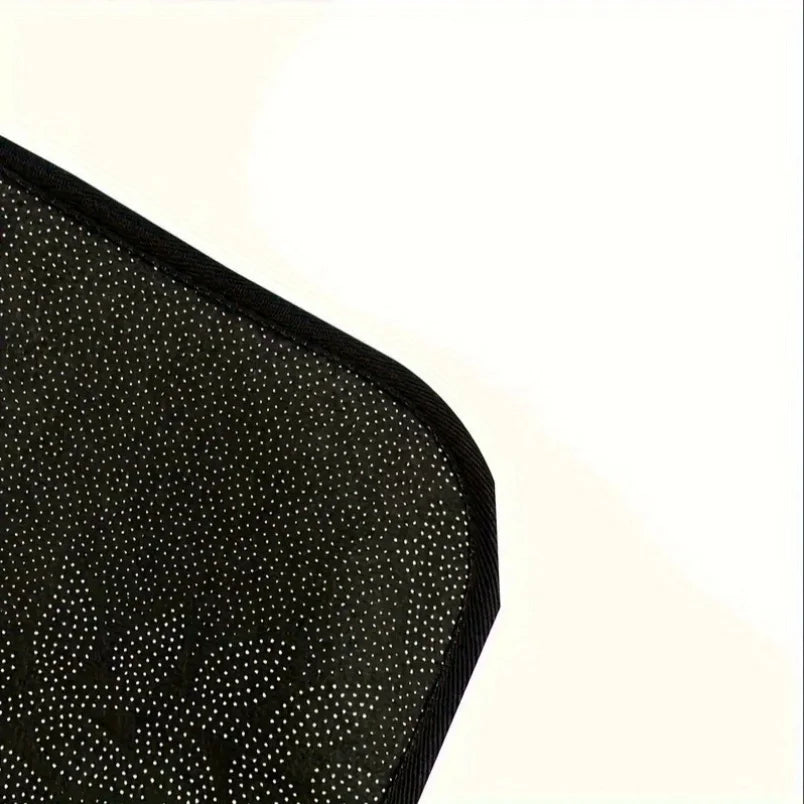 4pcs Skull with Blue Flames Car Floor Mats - Universal Fit, Washable Polyester Material, Ideal Automotive Gift