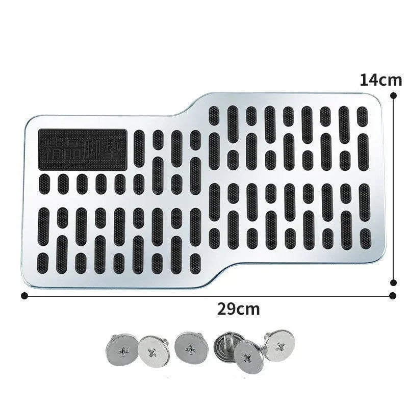 Stainless steel car wear-resistant pedals, thickened foot pedals, driver's cab metal foot pads for anti slip protection tool