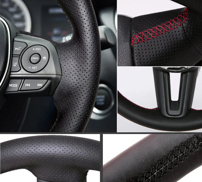 Custom Steering Wheel Cover Carbon Fiber Genuine Leather 100% Fit For Old Mazda 3 Mazda 5 Mazda 6 Pentium B70 Car Accessories