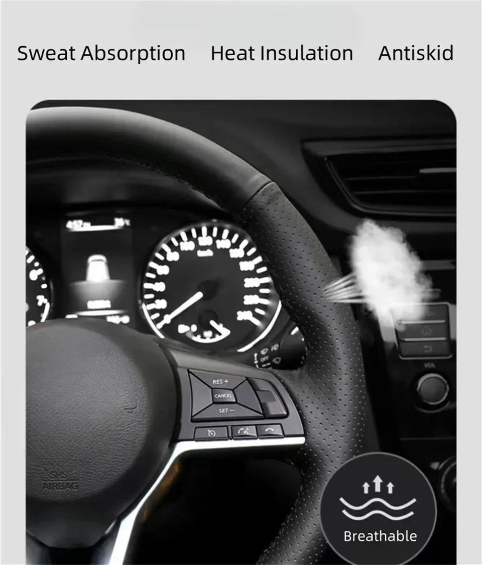 Car Steering Wheel Cover Suede Leather Steering Wrap Cover For Audi A2 8Z A3 8L Sportback A4 B6 Avant A6 C5 A8 D2 TT 8N S3