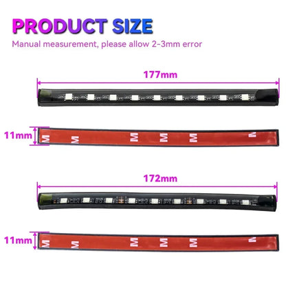 RGB Car Underglow Strip Lights with App Control Waterproof Strip Lights for Cart Boat Decoration LED Exterior Lights Strip DC12V