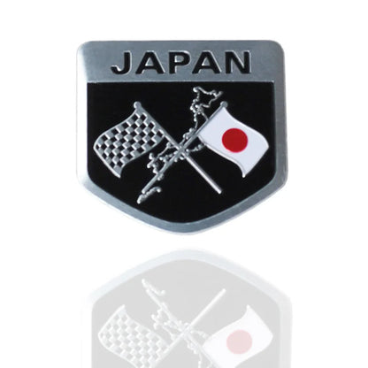 Japan Flag Shield Emblem Badge Car Sticker Japanese Flag Badge Body Bumper Styling Decor Sticker Badge Universal Car Accessories
