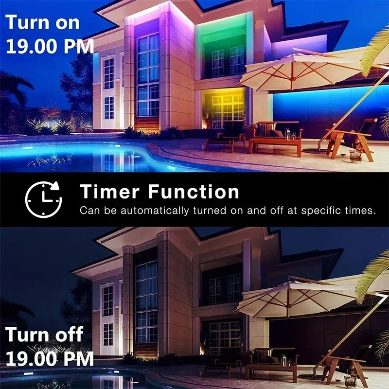 RGB Flexible LED Strip Lights USB Neon Rope Lights Remote App Control Music Sync Color Change Gaming Room Party Decor DIY Design