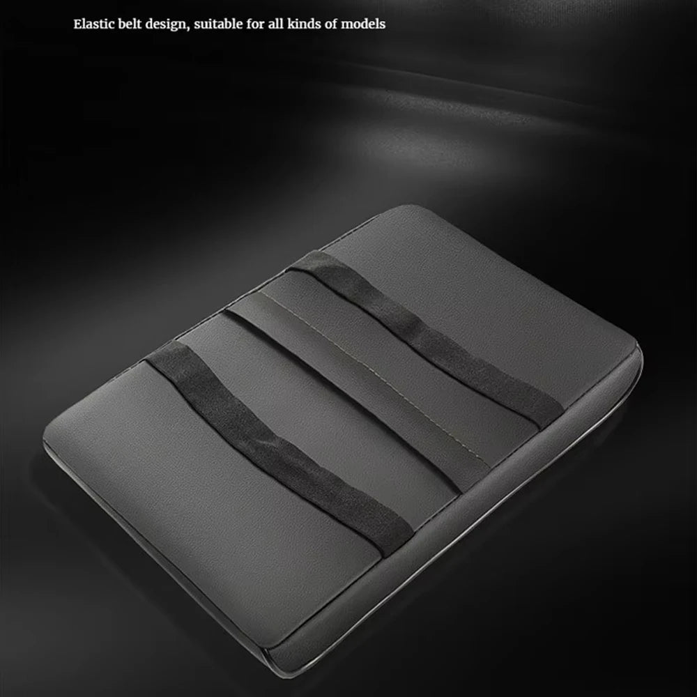 PU Leathe Center Console Heightening Comfort Armrest Pad Cover Universal Armrest Cushion Fit for Most Cars（31cm*20cm*4.5cm）