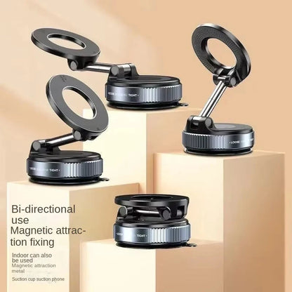 Vacuum Magnetic Car Phone Holder 360 ° Adjustable Suction Cup Holder Magnetic Car Phone Holder Pocket Sized Foldable Car Holder