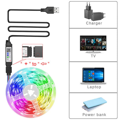 RGB Led Strip Lights 10m 20m 30m Led Room Light with Remote and APP Control RGB Ribbon for Room Home Party Decoration