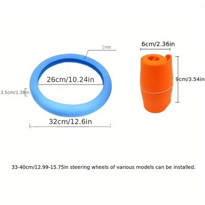 Summer Silicone Car Steering Wheel Cover, Non-Slip Universal Fit for Most Vehicles, Anti-Sweat Driving Accessory