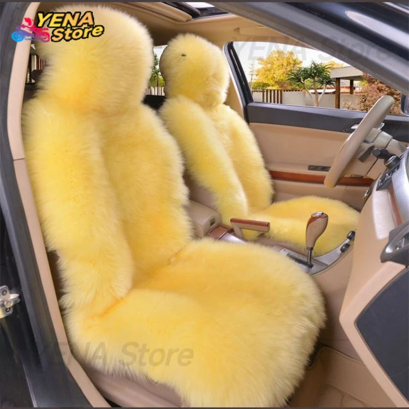 Winter plush car seat cover general purpose long wool fur car seat cover car seat protection cushion car parts seat cushion