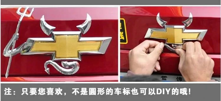 personality Car Sticker Funny Fashion 3D Little Devil Demon Styling Universal Auto Emblem Logo PVC Decals Decoration DIY Accesso