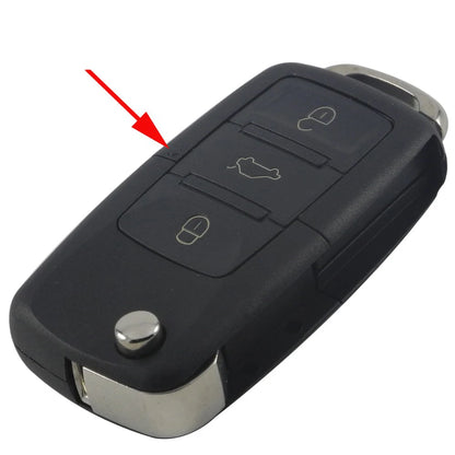 jingyuqin 3 Buttons Remote Car Key Flip Folding Key Shell Case For Volkswagen Vw Jetta Golf Passat Beetle Skoda Seat Polo B5