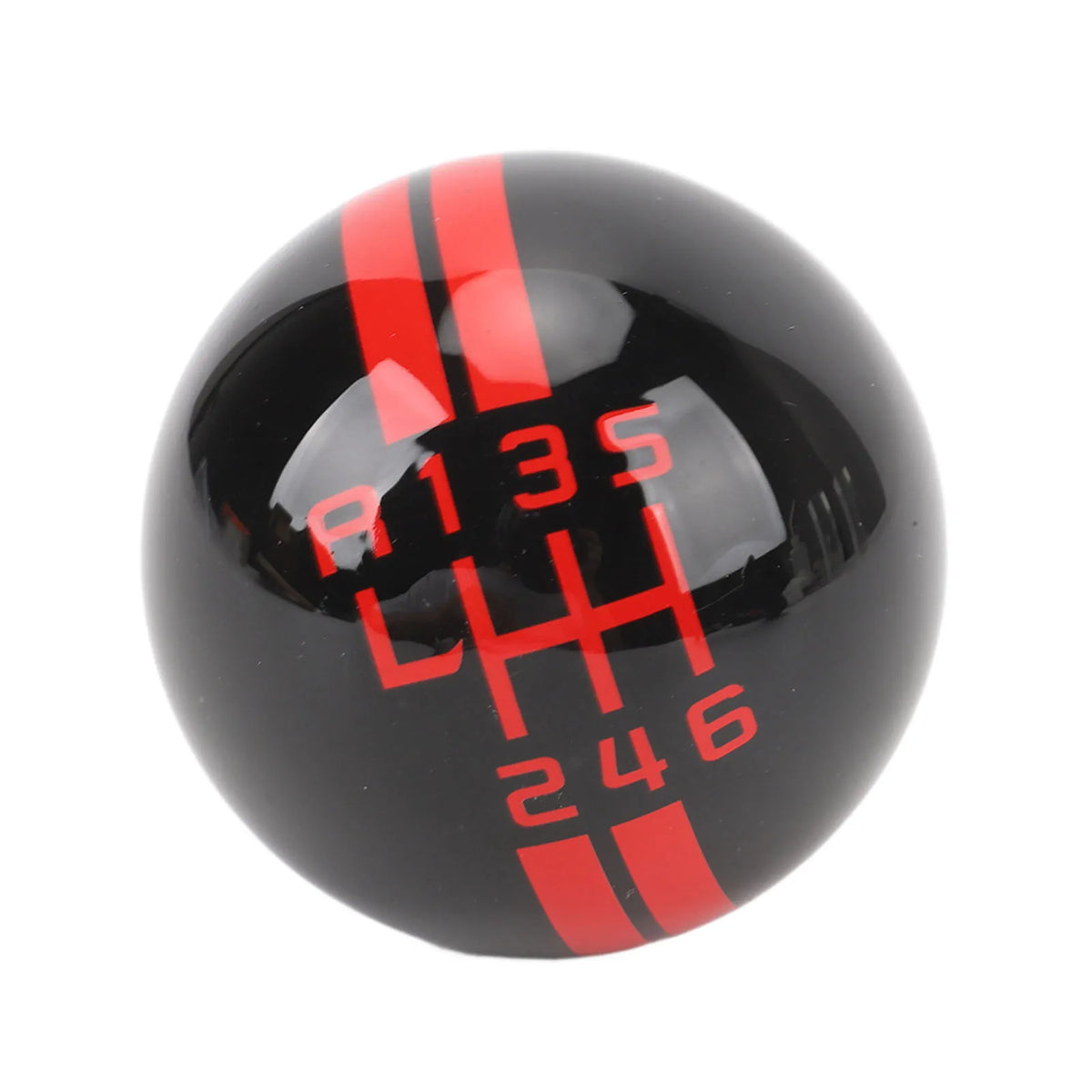 6 Speed Car Racing Gear Shift Knob for Shelby GT500 Style Round Ball Shift Knob with 3 Adapters for Manual Vehicle