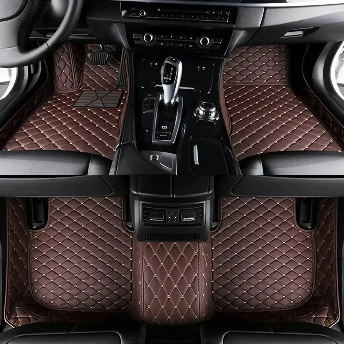 Leather Car Floor Mats For Volkswagen Tiguan 2024 2025 2026 All Weather Waterproof Car Floor Mats