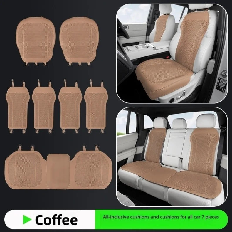 Breathable Leather Car Seat Cover Universal Front Seat Protection Cushion Luxury Car Interior Backrest Support Mat Accessories