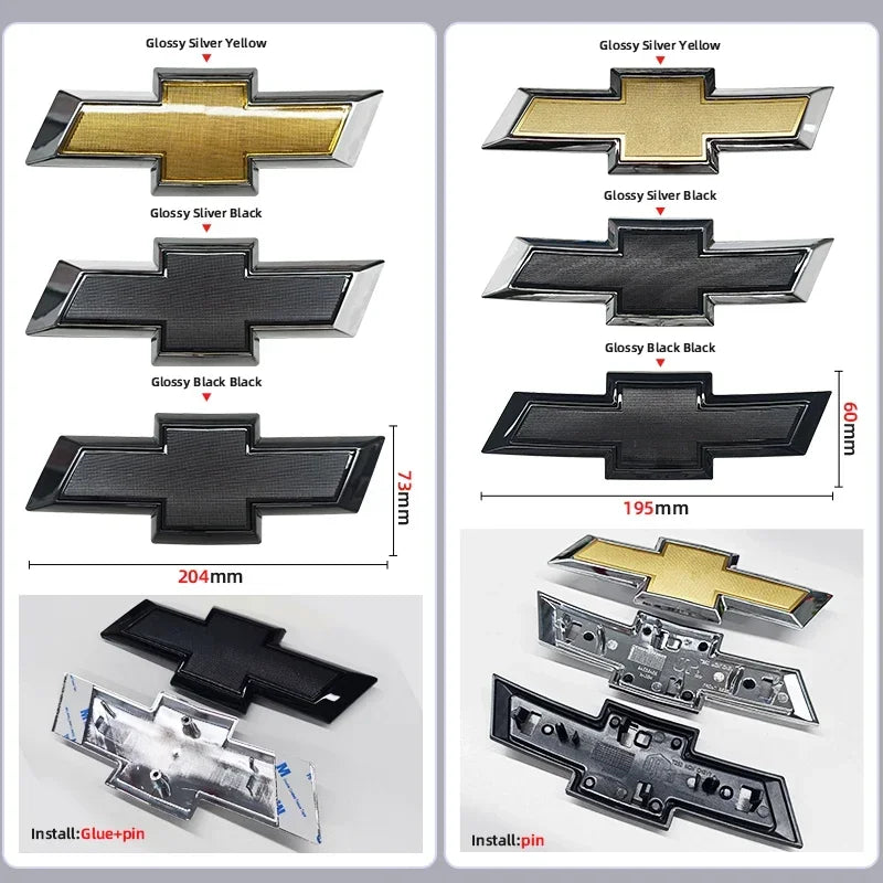 ABS Car Front Hood Emblem Sticker Rear Tail Trunk Badge Accessories for Chevrolet Epica Spark Aveo Captiva Cruze Malibu XL Trax