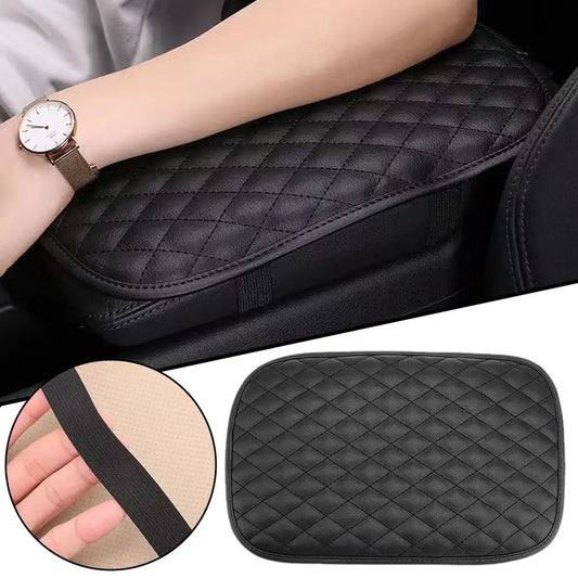 PU Leather Car Armrest Cushion Center Console Box Pad Arm Rest Cushion Waterproof Automotive Interior Universal Accessories