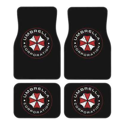 Umbrella Corporation Car Floor Mats of 4 Pieces Anti Slip Front and Rear Foot Mats Universal Car Interior Accessories Decoration