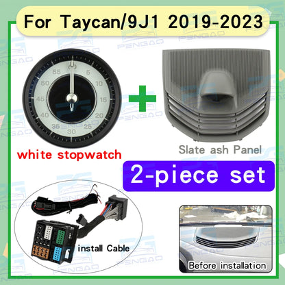 Car stopwatch clock cover For Porsche taycan 9J1stopwatch compass clock 718 instrument panel stopwatch cover electronic