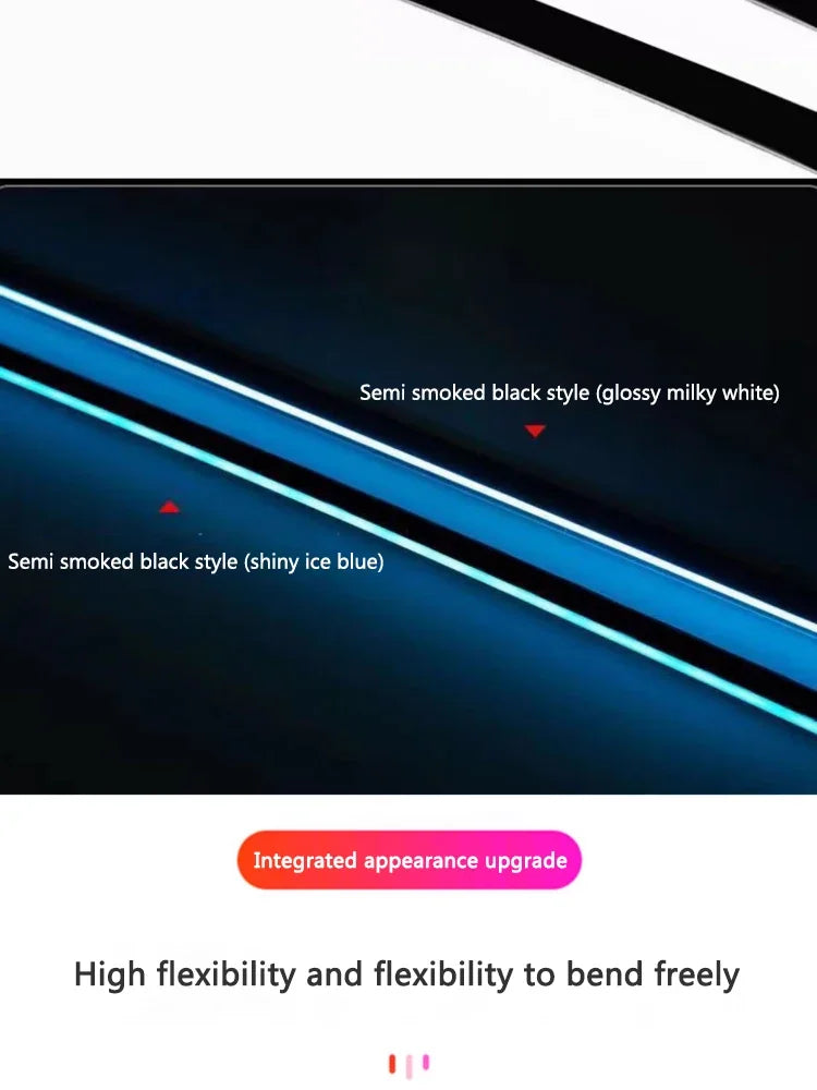 Colorful LED Car Interior Hidden App Remote Control Atmosphere Lamp USB Car Ambient Light Acrylic Strips Dashboard Lights RGB
