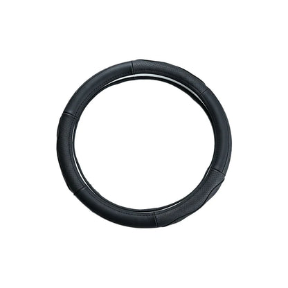 Car Steering Wheel Cover – Black Stitching, 38cm Round Outer Diameter, Anti-Slip & Wear-Resistant, Comfortable Grip
