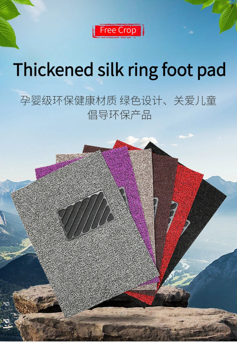 Car Floor Mats Car Foot Pads Universal Silk Loop Self-Cutting Single Main and Passenger Car Floor Mats Waterproof