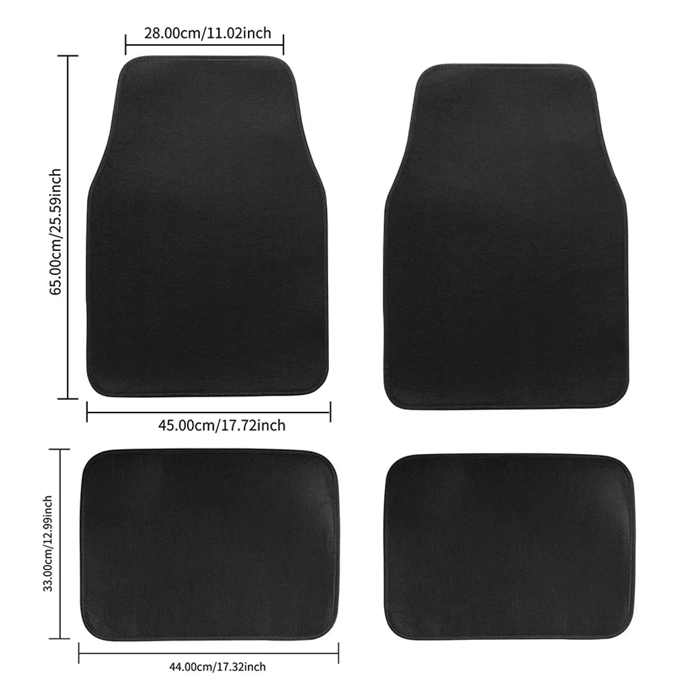Universal Car Floor Mat Front & Rear Automotive Carpet Floor Mats For Auto SUV Sedans Vans Accessories Dirt and wear-resistant