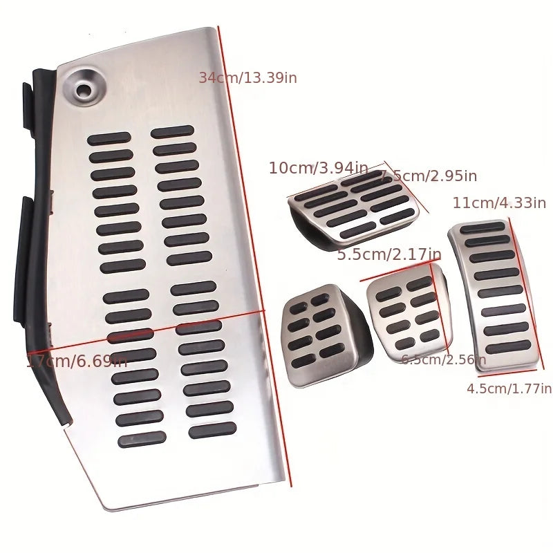 FOR Volkswagen Polo VW Golf 4 Bora Beetle RSi GTI R32 Audi A3 SEAT Car Pedal Stainless Steel Pad Foot Rest Car Styling