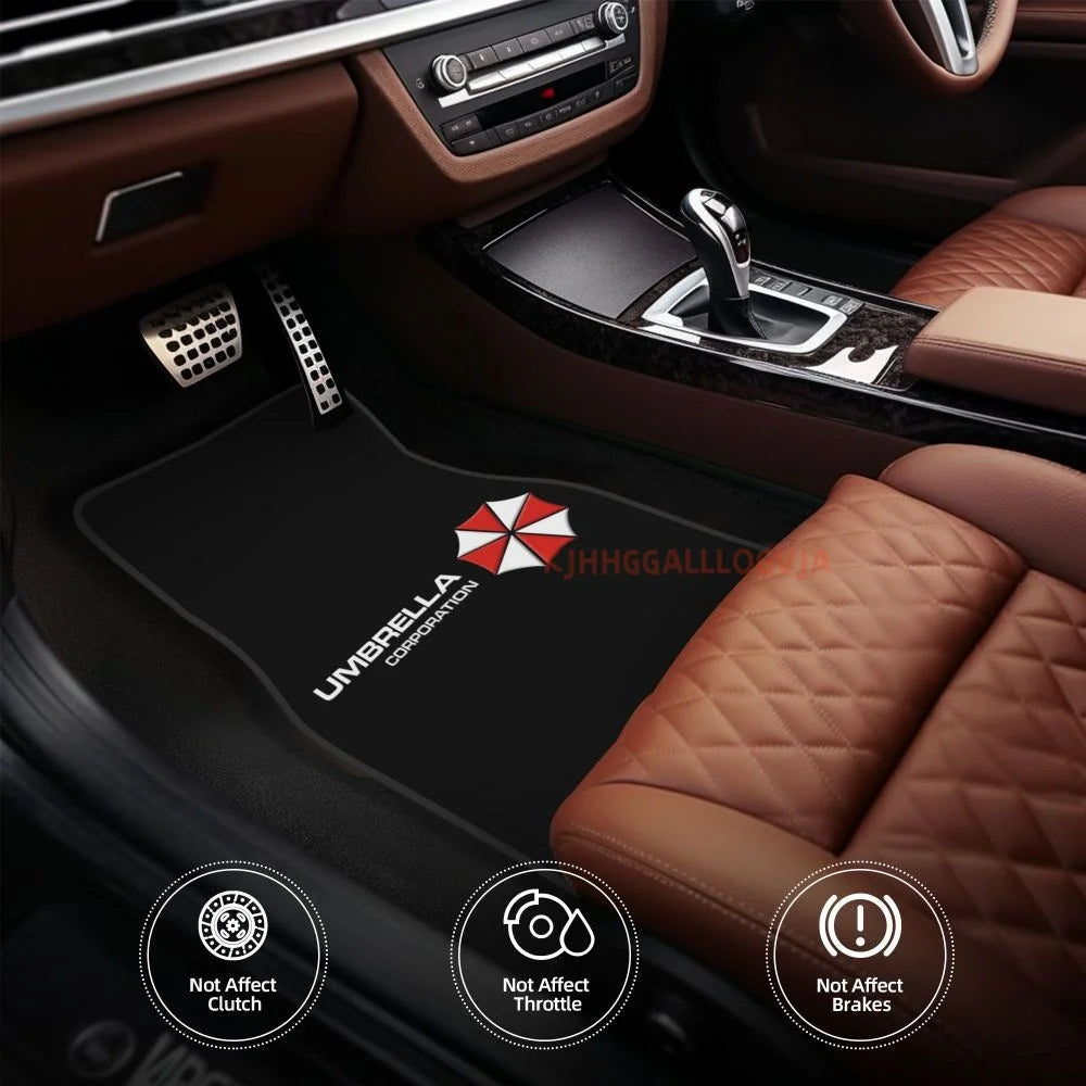 Kawaii Umbrella 4PCS Crystal Velvet Car Floor Mats Set of Four Anti Fouling Car Mats Carpet Anti Slip Car Floor Mats