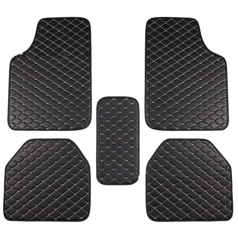 5 pcs Waterproof Leather Car Floor Mats Universal Auto Foot Pad Protector Automobile Interior Carpet Accessories Interior
