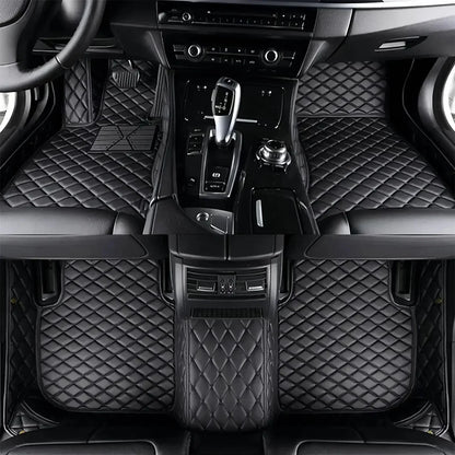 Leather Car Floor Mats For Seat Leon MK3 2012 2013 2014 2015 2016 2017 2018 2019 2020 All Weather Waterproof Car Floor Mats